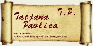 Tatjana Pavlica vizit kartica